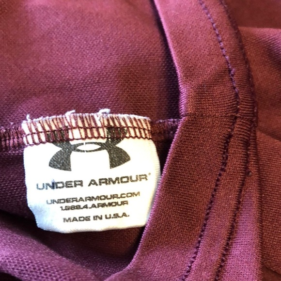 Under Armour Men's Burgundy Short Sleeve Tee - Picture 5 of 8